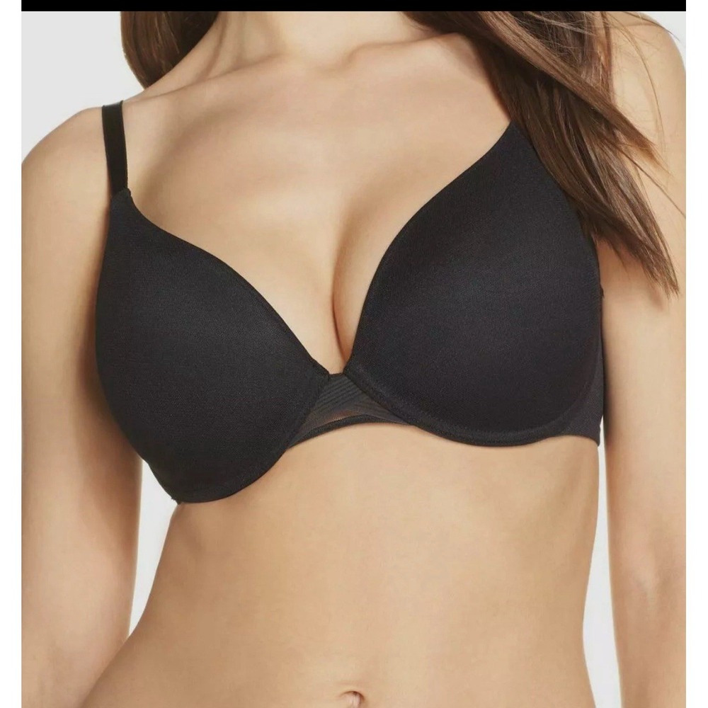 Chantelle Seamless C Smooth Full Coverage T Shirt Bra Womens 32DD Black $76